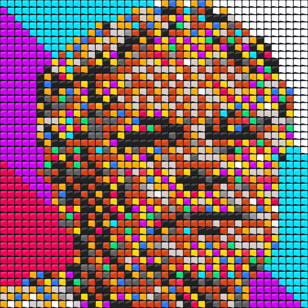 Neon Edge Profile Mosaic