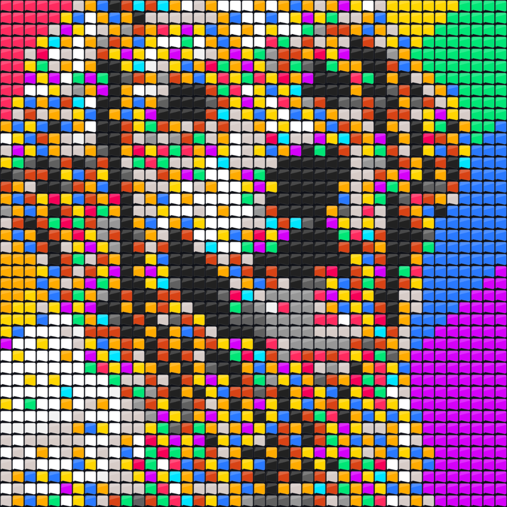 Sunset Glow Silhouette Mosaic